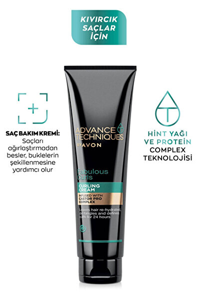 AVON Advance Techniques Bukle Şekillendirici Durulanmayan Saç Bakım Kremi 150 Ml. İkili Set