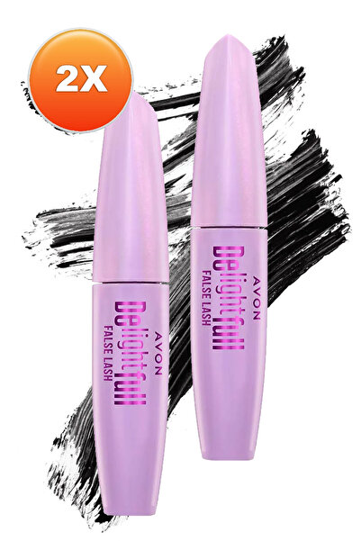 AVON Delightfull False Lash Maskara 10 Ml. Blackest Black İkili Set