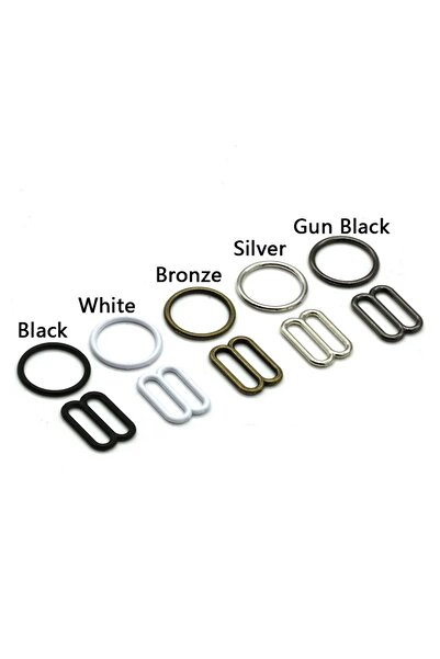 e tuhafiye 20 seturi de cataramă neagră multifuncțională (12 mm)