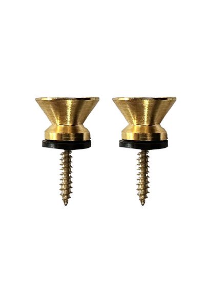 Midex PM1-2X Gold Metal Quality Guitar Strap Pin Screw Pin For Attaching Shoulder Strap (2 Pieces)