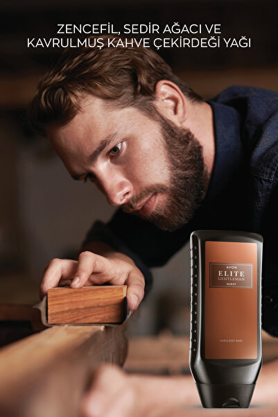 AVON Elite Gentleman Quest Parfüm Kokulu Saç ve Vücut Şampuanı 250 Ml. İkili Set