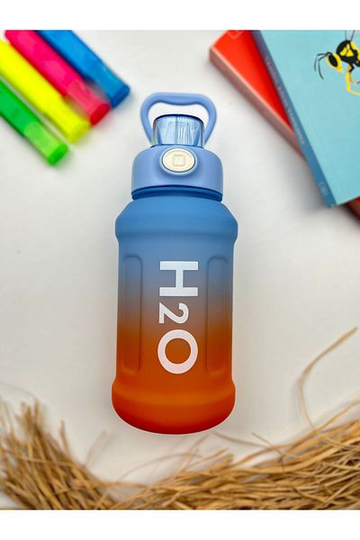 Tohana H20 Colorful Polycarbonate Sports Sports Water Bottle with Straw Children's Junior Water Bottle Water Bottle Water Bottle 1000ml