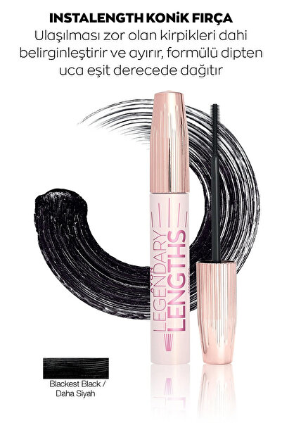 AVON Legendary Lengths Hacim ve Uzunluk Veren Siyah Maskara 10 Ml. Üçlü Set