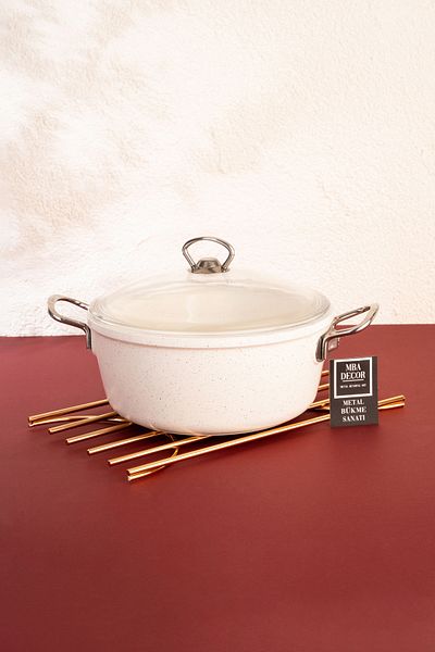 mba decor metal bending art Ray Model Gold Large Size Pot Trivet Pot Mat Metal Trivet Tableware Kitchen Decoration