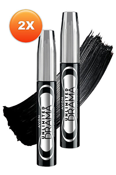 AVON Unlimited Drama Instant Lift Maskara Blackest Black 10 Ml. İkili Set