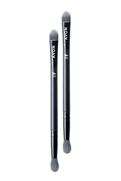 AVON Concealer and Eyeshadow Blending Brush - Double Ended Set of Two
