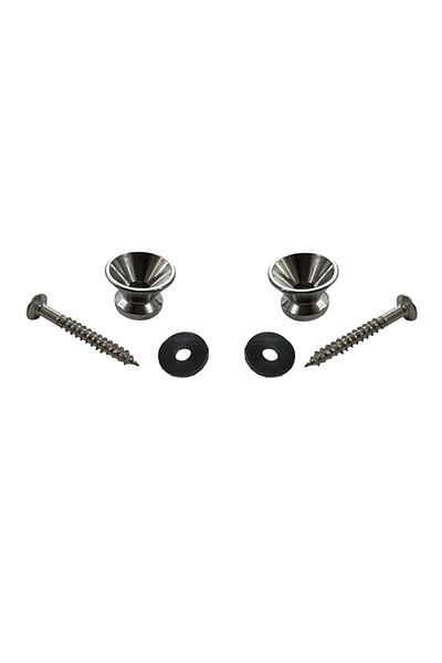 Midex PM1-2X Silver Metal Quality Guitar Strap Pin Screw Pin For Attaching Shoulder Strap (2 Pieces)