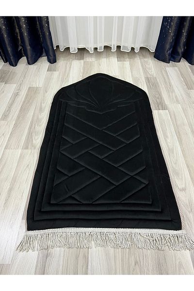 AYHANHOME Luxury Orthopedic Knee Pain-Free Sponge Gift Dowry Twist Prayer Rug with Fringed Bag