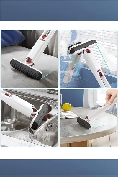 Uniquem Kendinden Sıkmalı Mini Mop Cam Fayans Mini Temizlik Mopu
