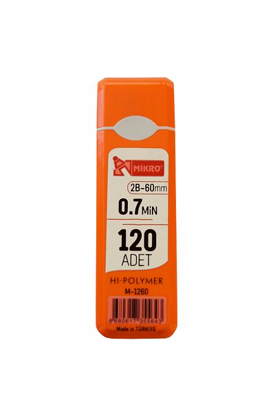 Mikro Licensed 2B-60mm Ultra Flexible Pen Tip 0.7mm 120pcs - 1 Piece Orange