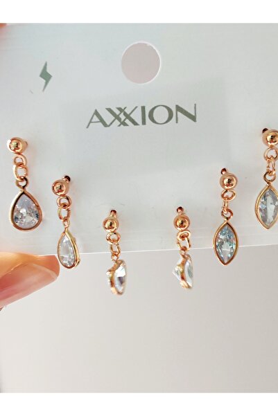 İLKYAZ مجموعة إكسسوارات أولية مكونة من 3 أقراط