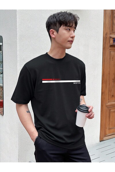 DAXİS Sportwear Company UNISEX T-shirt z nadrukiem oversize i okrągłym dekolt...