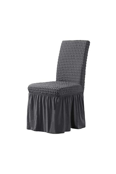 HEYTGAH Ζαρωμένη φούστα 6 (PCS) Κάλυμμα καρέκλας Lycra Elastic Washable Chair Cover 6 τμχ Αντισκωριακό