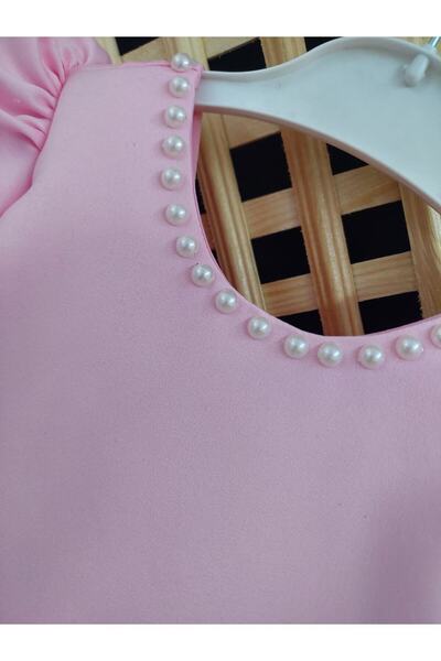 babysmile Yakası Incili Pembe Elbise