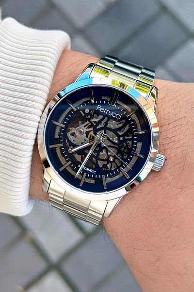 Ferrucci FC03232OM.02 Steel Case Steel Cord Automatic Men's Wristwatch