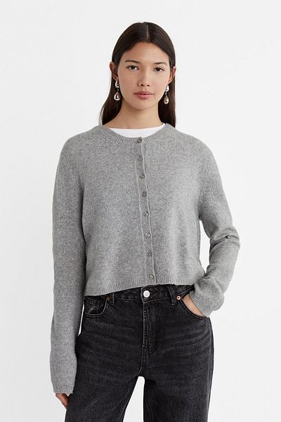 Stradivarius Buttoned Soft Texture Knitwear Cardigan