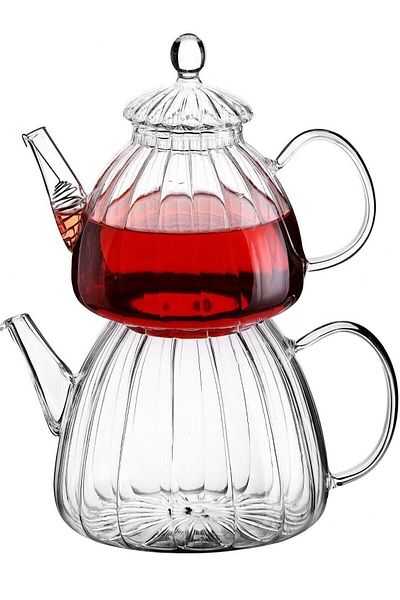 SepetçiBaba Nando Heat Resistant Glass Teapot Set