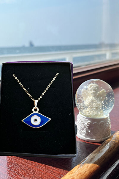 Saltos Nazar Boncuğu Gold Göz Kolye Ve Kar Küresi | Doğum Günü Hediyesi | Ark...