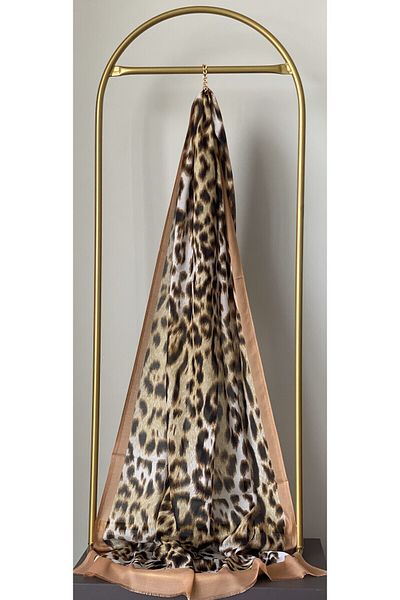 Sharell Leopard Patterned Shawl and Scarf