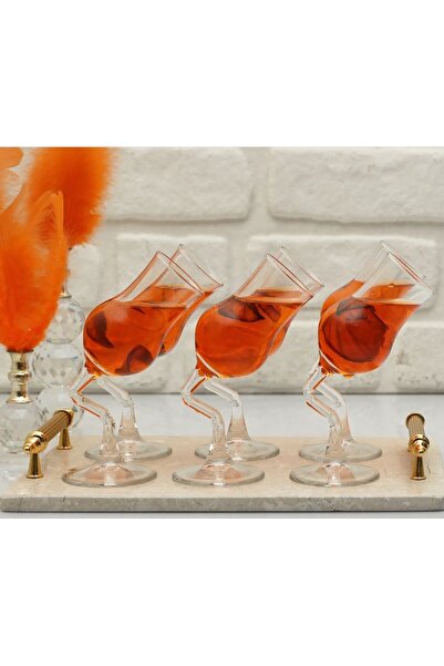 FAYA HOME Zikzak Ayak Kahve Yanı Bardağı Likör Kadehi 2'li Takım
