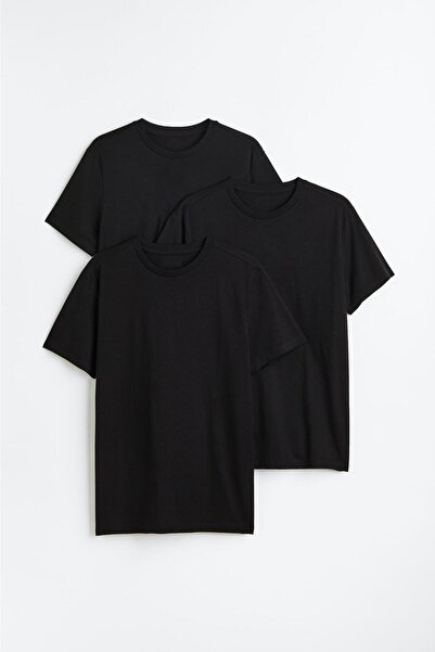 CLIPMAN Tricou Slim Fit Basic pentru bărbați, pachet de 3