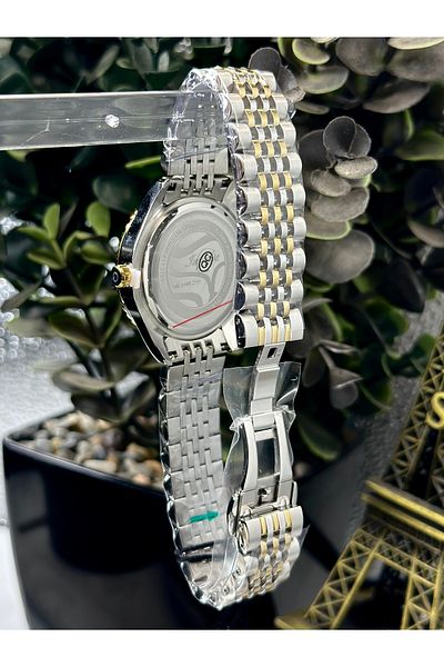 Quantum Brand Multifunction Steel Case Stylish Women's Wristwatch with Steel Cord