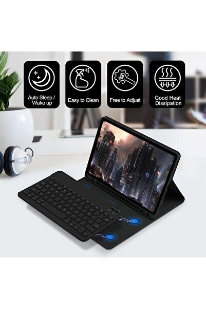 Fogy Samsung Galaxy Tab S9 FE+Plus 12,4 Uymlu Bluetooth Türkçe Q Klavyeli Kılıfı + Mouse