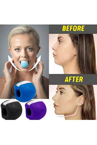 Alphom Fitness Yüz Masseter Unisex Ağız Çene Egzersiz Kas Geliştirme Topu Çen...