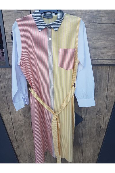 GGMM Striped Shirt Tunic Yellow