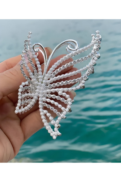 İLKYAZ ACCESSORY metal luxury latch buckle with pearls and stones