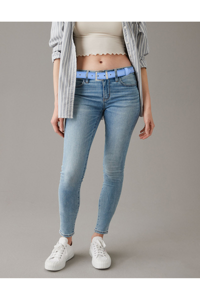 GoDeri 100% Genuine Leather, Silver Suit Buckle 3 Cm Turquoise Women's Belt; Dress, Trouser Belt = 3cm-kdn-48