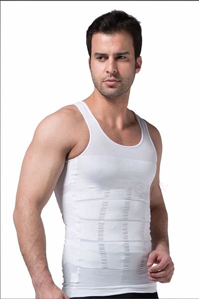 Esbersi Hoshin Men's Tank Top Corset - Waist and Chest Gathering, Firming Helping Upright Posture
