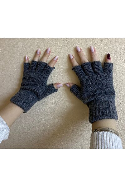 sema aksesuar قفازات شتوية بأصابع قصيرة - أصابع مقطوعة - قفازات بدون أصابع