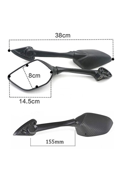 YSGMOTOPARTS Yamaha Xmax 250/300/400 2018-2022 Katlanır Ayna Telefon Tutacak Barı Set