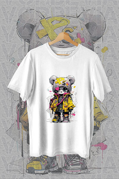 Vordevia Cool Panda Štampano Bela Oversize kroj T-shirt