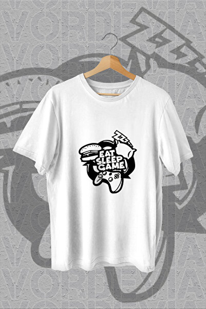 Vordevia Jedi-Spi-Igraj Igrač Štampano Belo Oversize kroj T-shirt