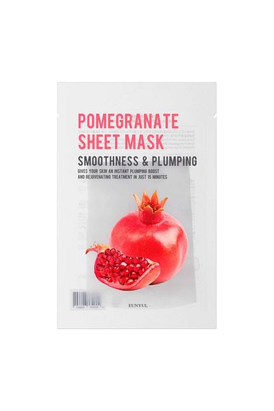 Eunyul - Purity Pomegranate Sheet Mask - Nar Yüz Maskesi - Kore