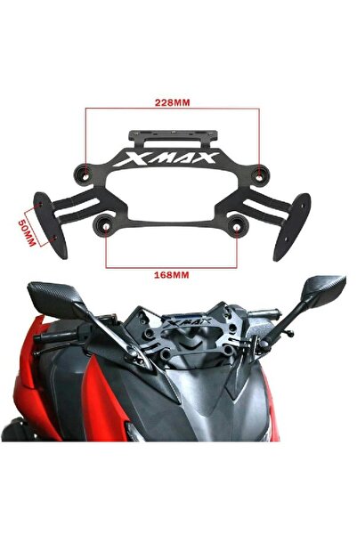 YSGMOTOPARTS Yamaha Xmax 250/300/400 2018-2022 Katlanır Ayna Telefon Tutacak Barı Set