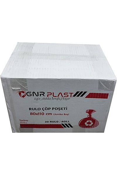 FİGANLAR Industrial Jumbo Garbage Bag - 2 Layers - Black - 400 Gr- 80x110 Cm 20 packs of parcels