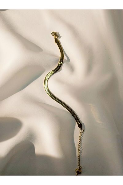 LİLYA AKSESUAR Gold Italian Chain Bracelet