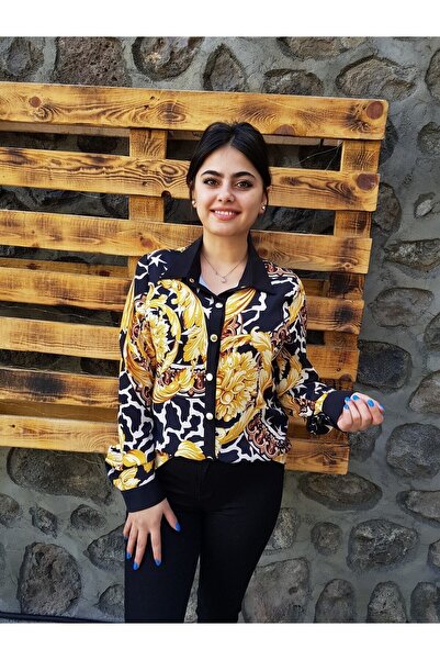 FERGAN Black Patterned Design Shirt