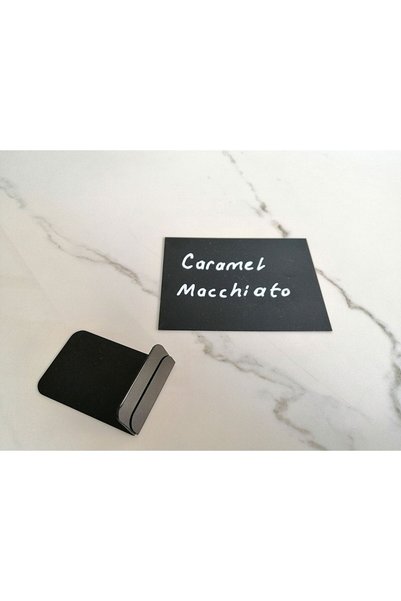 Şeffaf Etiket A7 Black Standing Label Set Blackboard Display Rack Label and Label Holder Set with Erasable Stand