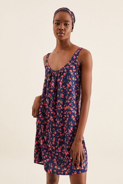 Quincey Γυναικείο φόρεμα με φαρδιά κομμένη ζώνη Navy Blue