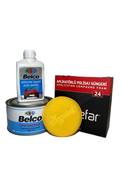 Belco Pasta 500gr+ Cila 250ml + Befar Aplikatörlü Pasta Süngeri + Meguiars Ci...
