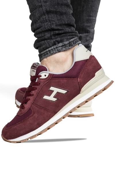Hammer Jack Pantofi sport unisex din piele naturală roșu Claret