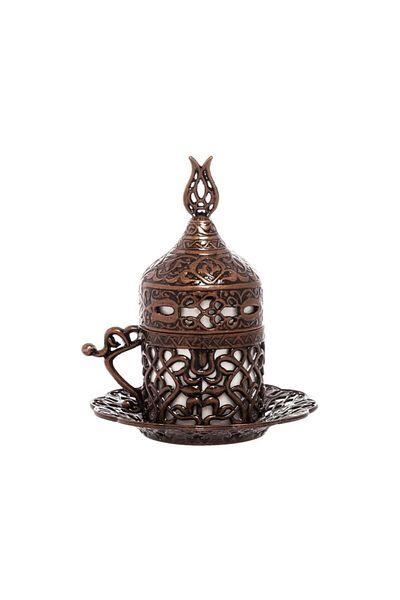 BAZAAR 4 فنجان قهوة مفصل بزخارف عثمانية