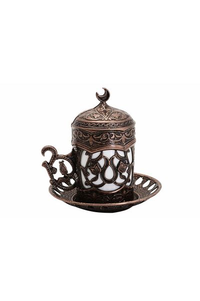 BAZAAR 4 فنجان قهوة سلطان بزخارف عثمانية