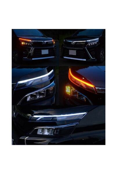 Genel Markalar Tiger Marketing Renault Megane 2 Uyumlu Far Üstü Kayar Led Selamlamalı