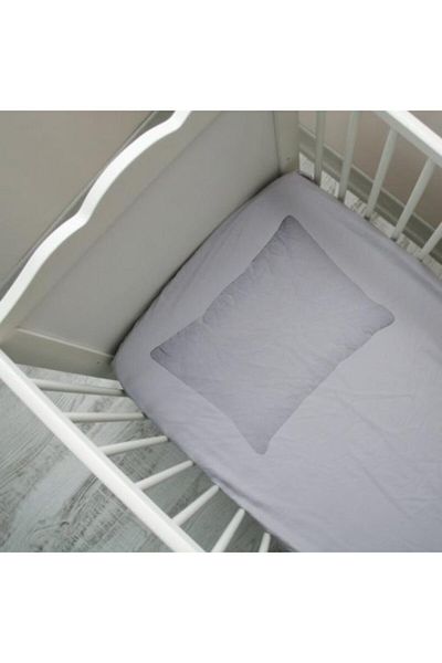 mer-tim ezberbozan ev tekstili 70x130 Elastic Ranforce Baby Sheet Set - Gray