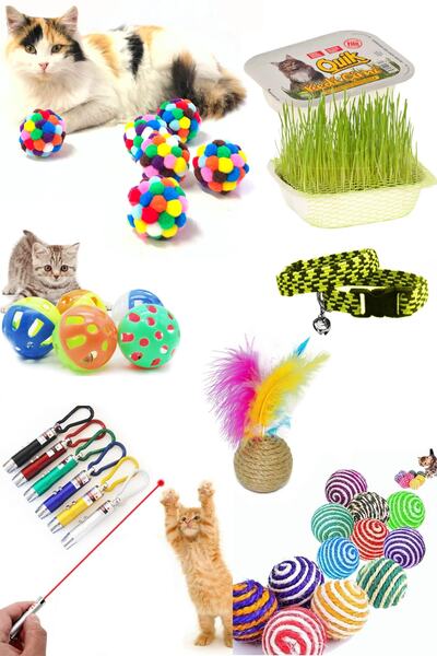 RETROAVM Pet Cat Toy Set 7 Pieces
